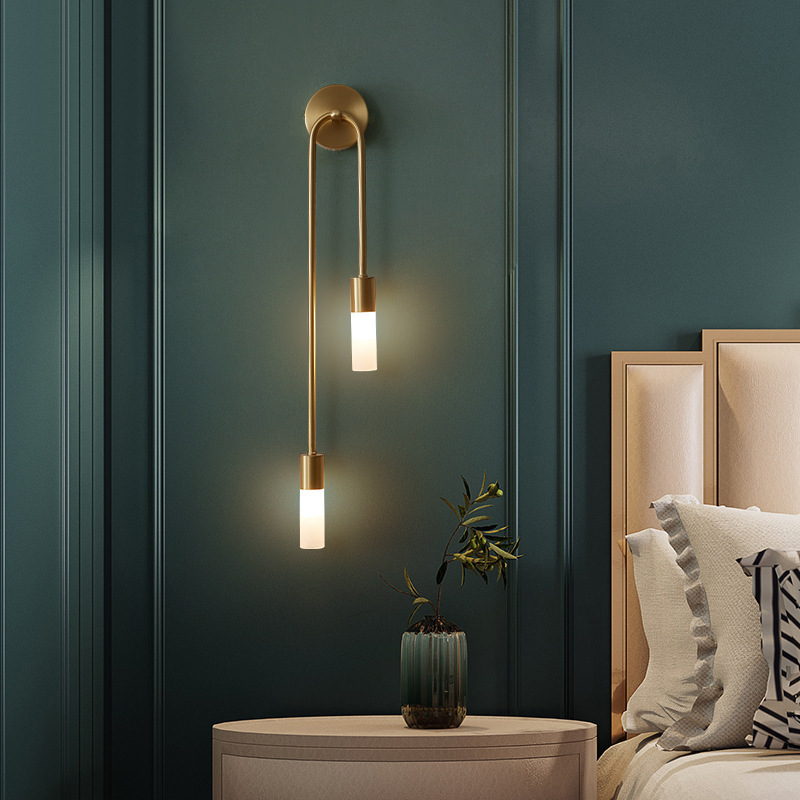 Led Lighting Decor - レトロ背景リビングルーム通路寝室ランプベッドサイド北欧クリエイティブLED装飾壁照明モダンミニマリストウォールランプ