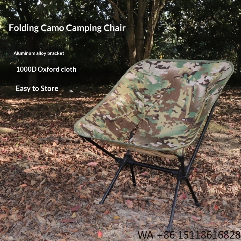 Furniture Lighting & Decor Magazine - 迷彩柄モダンムーンチェア屋外家具キャンプレジャー釣り用背もたれ超軽量アルミ合金オックスフォード布折りたたみ式
