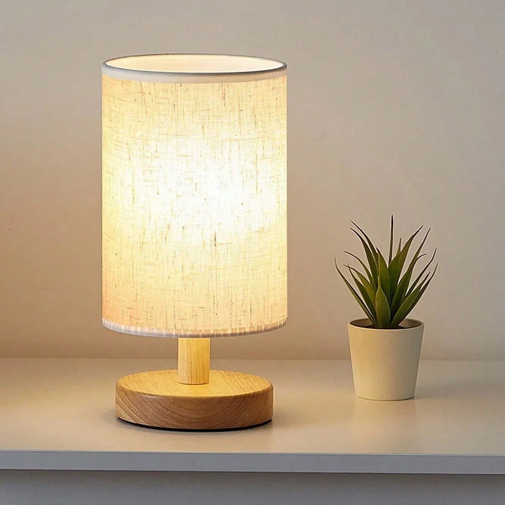 Led Lighting Decor - モダンな北欧風の木製と布製の装飾テーブルランプ。寝室のベッドサイド照明、書斎、またはゲストハウスの小さなLEDナイトライトとして最適です。 優れた室内照明として最適で、クリスマスにもぴったりです。SR260327144401643282873