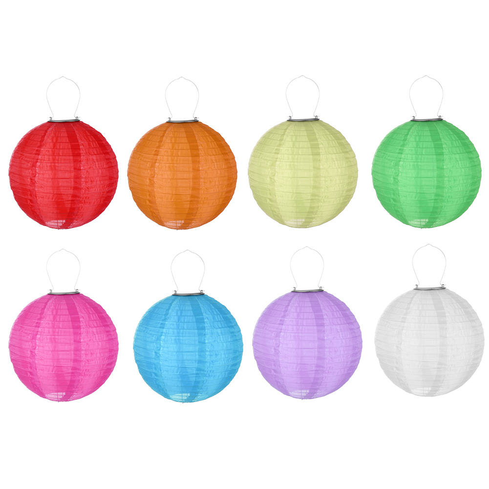 Lantern Paper Solar - LED ソーラーハンギングランプ防水布中国のランタンフェスティバルハンギングランプマルチカラーハンギングペーパーランタン結婚式パーティー用