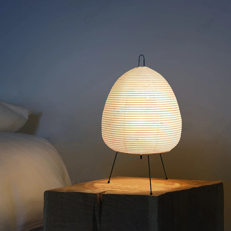 Lantern Paper Solar - 和風デザイン紙テーブルランプ三脚ライスペーパーテーブルランプ和風ランタンランプ寝室用LEDデスクランプ