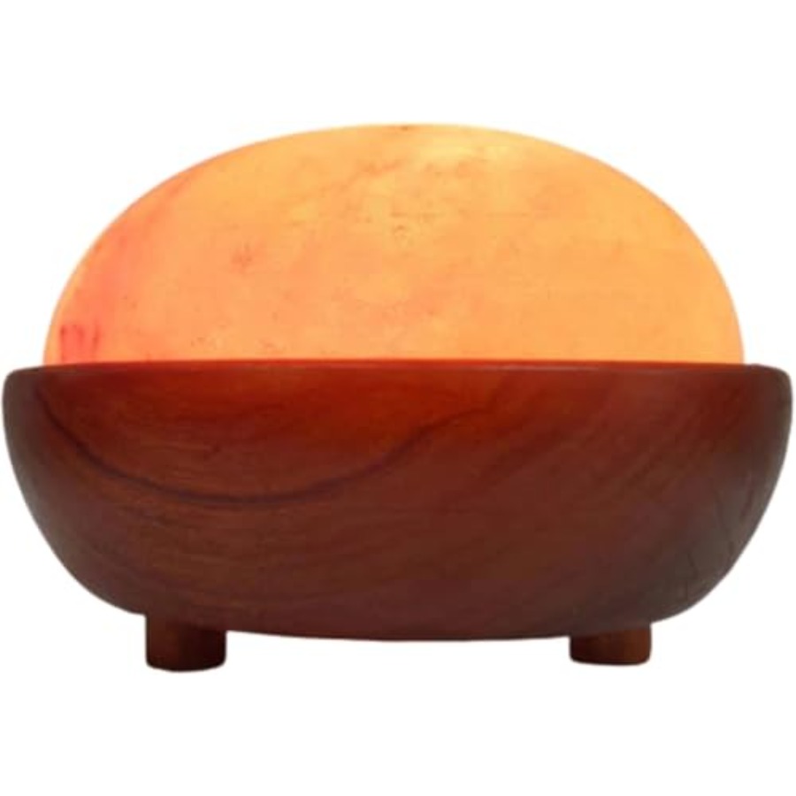 Himalayan Salt Lamp - ヒマラヤピンクソルトフットデトックスドームランプ 重量13ポンド - 直径9インチ 天然塩ブロック 足のセラピー、リラクゼーション、デトックス用