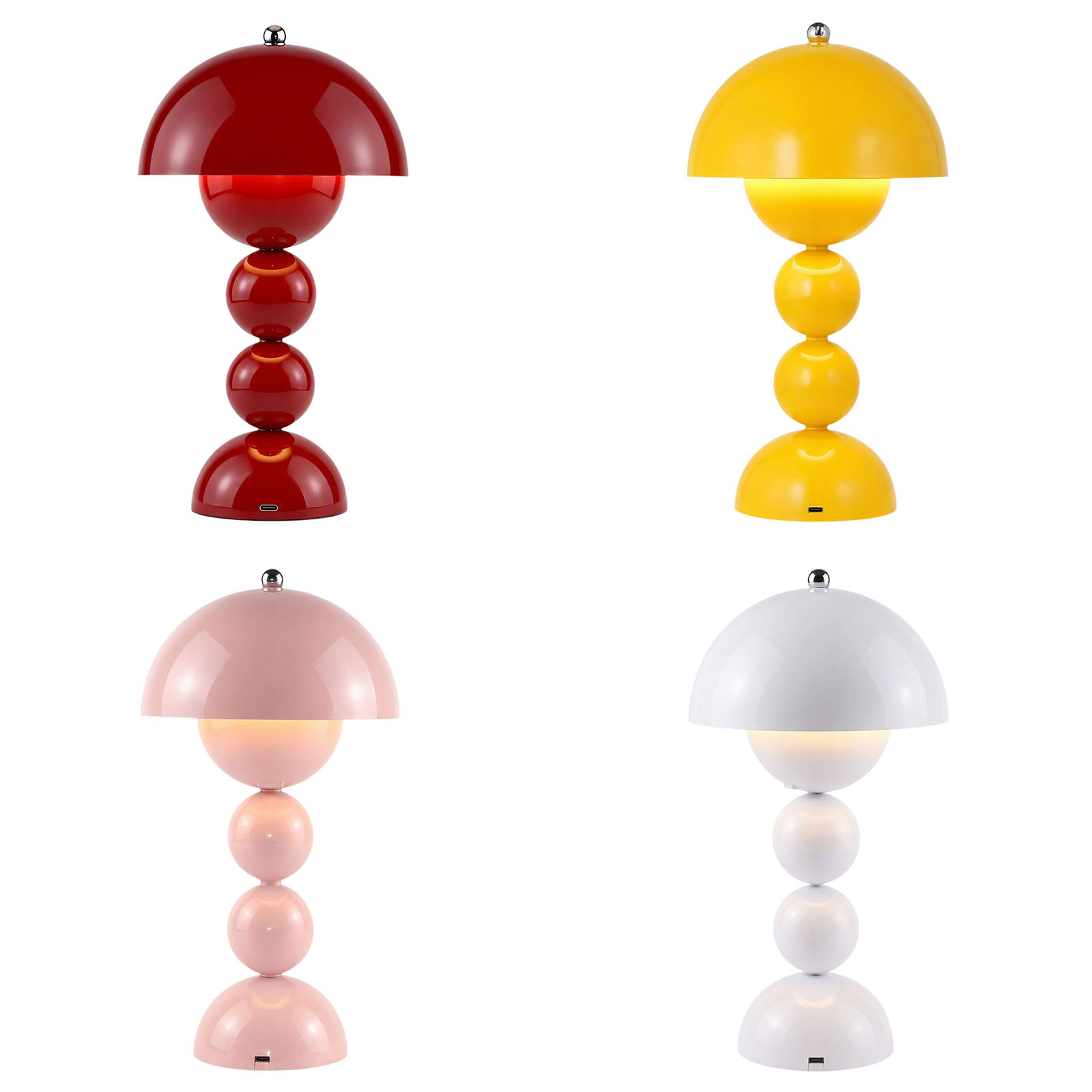 Led Lighting Decor - ヴィンテージ風のきのこ型テーブルランプ。USB接続で、3段階の色温度調整が可能。暖色、自然色、白色の光を提供し、寝室やデスク、ナイトライトとして最適。インテリアとしても活用できます。