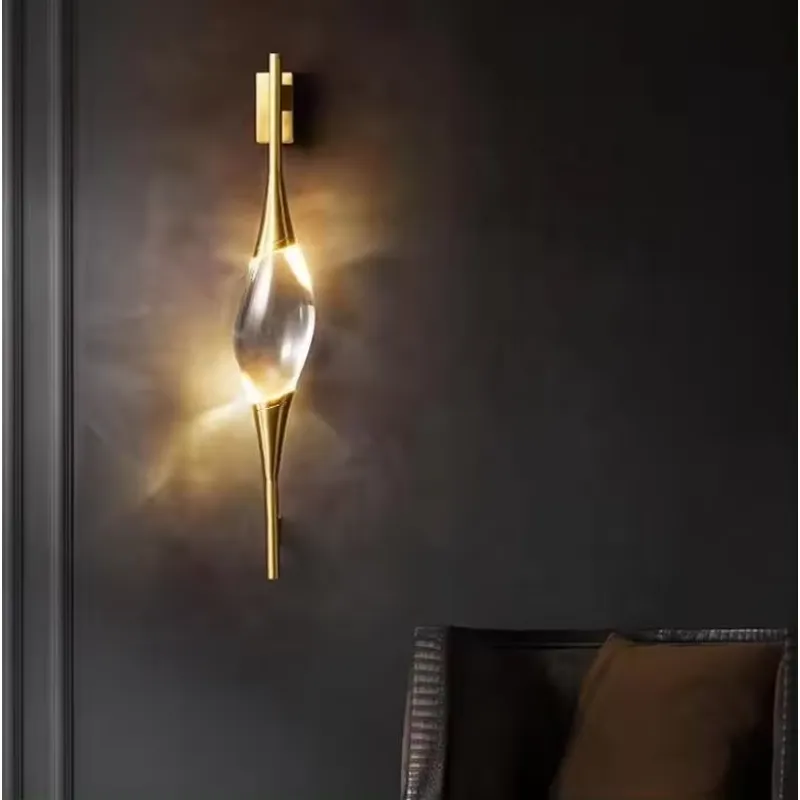 新デザイン モダン フル銅製 ゴールドクリスタル LED ウ - Led Lighting Decor のレビューと価格