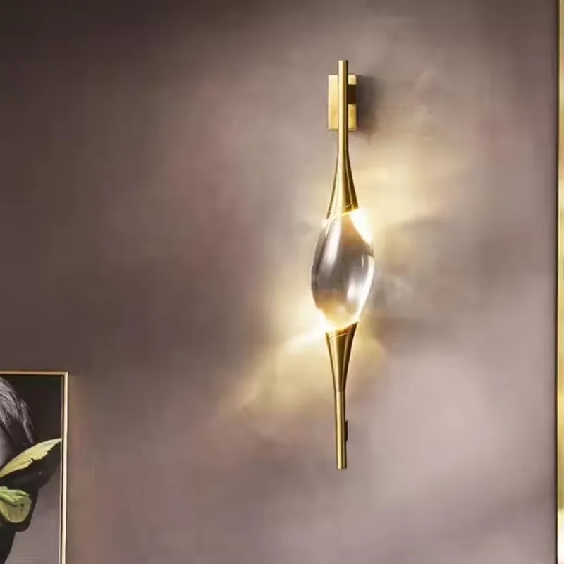 新デザイン モダン フル銅製 ゴールドクリスタル LED ウ - Led Lighting Decor のレビューと価格
