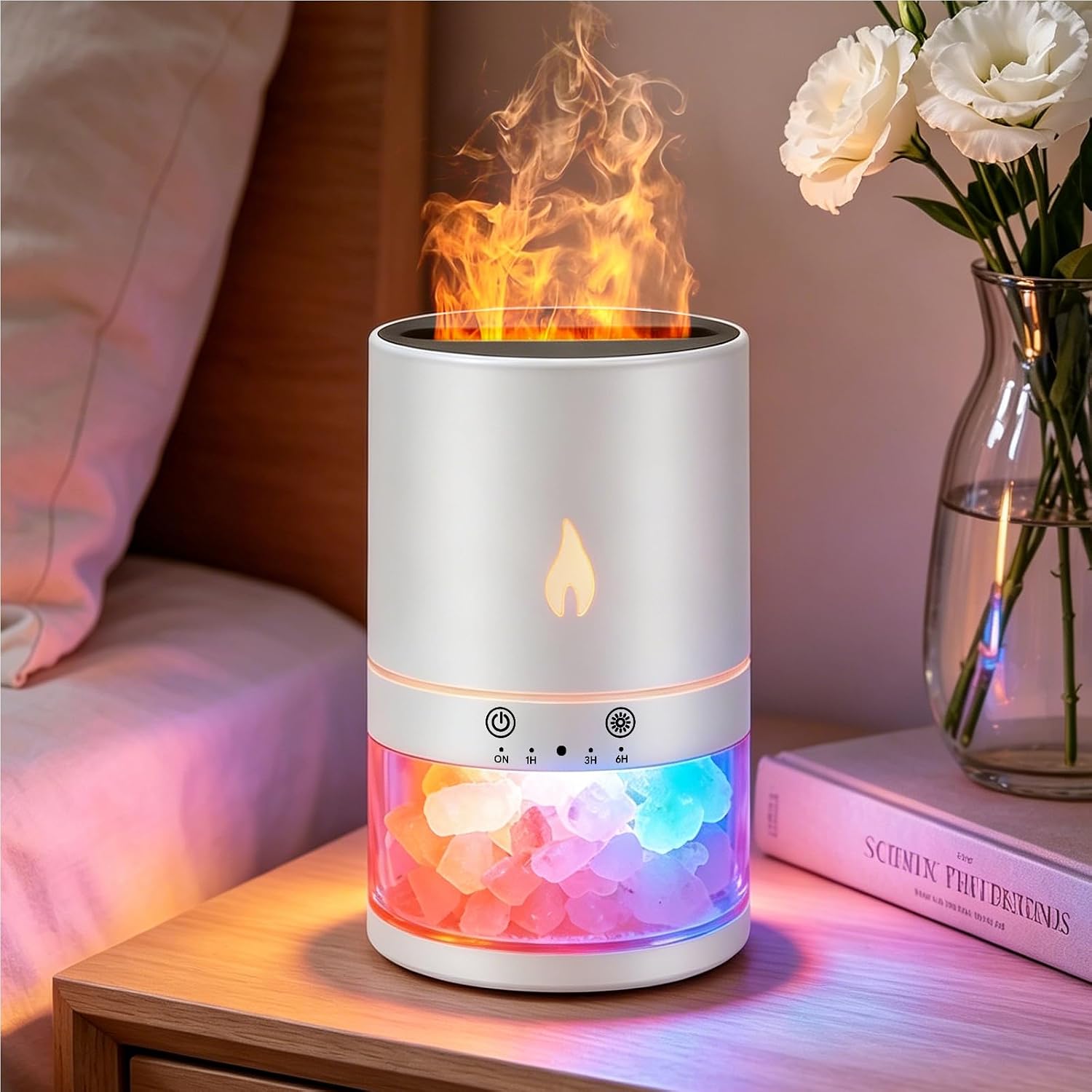 5つの機能が1つになったヒマラヤ岩塩ランプ。超音波式アロマデ - Himalayan Salt Lamp のレビューと価格