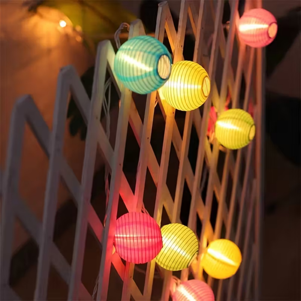 10LED/20LEDペーパーランタンストリングライト、電池 - Lantern Paper Solar のレビューと価格