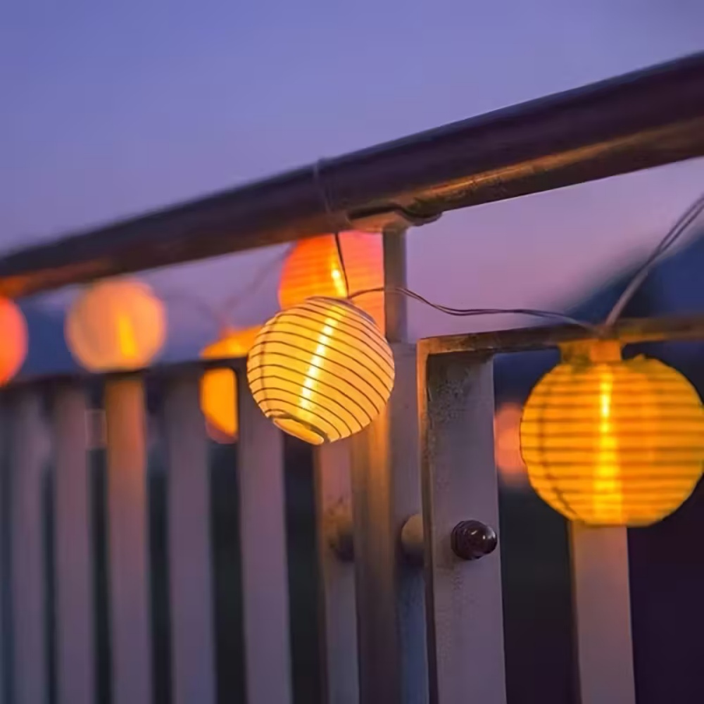 10LED/20LEDペーパーランタンストリングライト、電池 - Lantern Paper Solar のレビューと価格