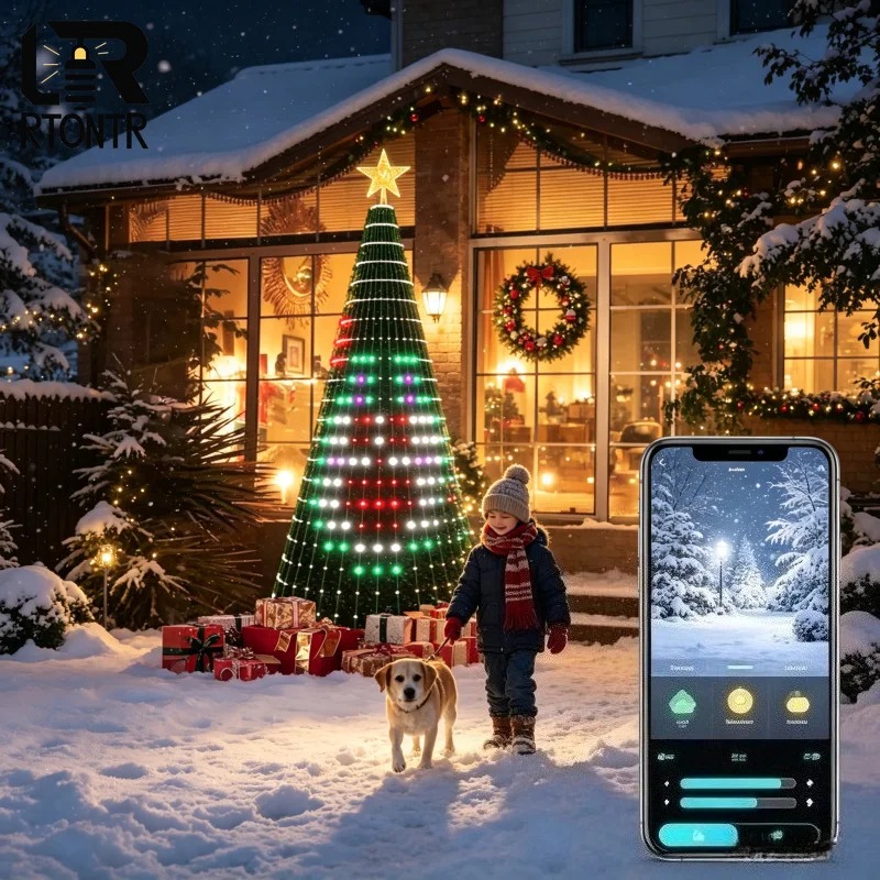 スマートRGBクリスマスツリートッパーライト、Bluetoo - Lighting Christmas Decor のレビューと価格