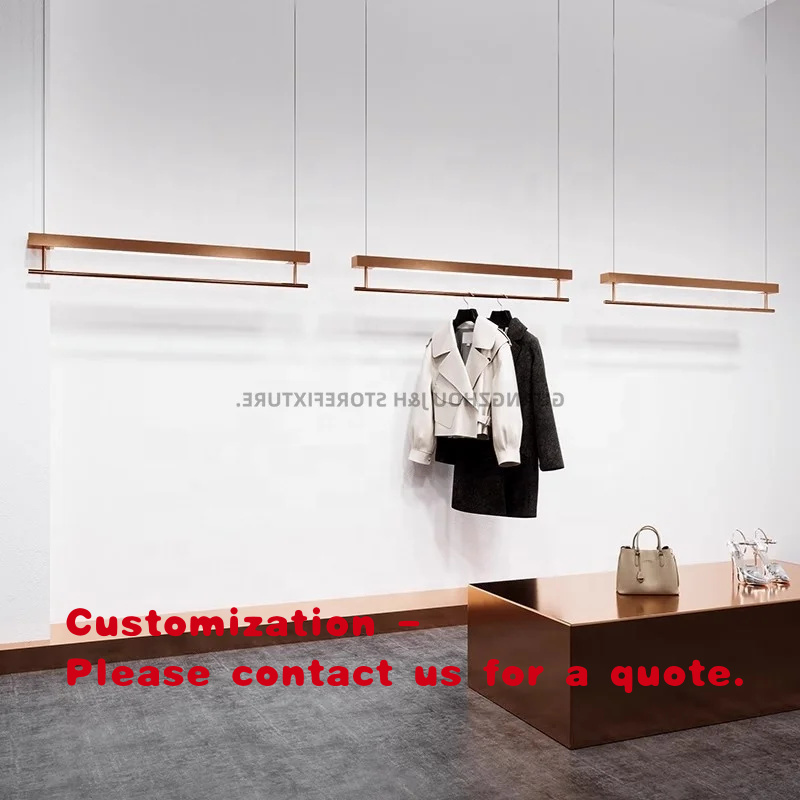 カスタムニューローズゴールド洋服ラック人気衣料品店家具壁天井 - Furniture Lighting & Decor Magazine のレビューと価格