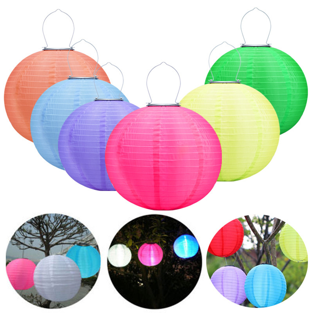 LED ソーラーハンギングランプ防水布中国のランタンフェステ - Lantern Paper Solar のレビューと価格