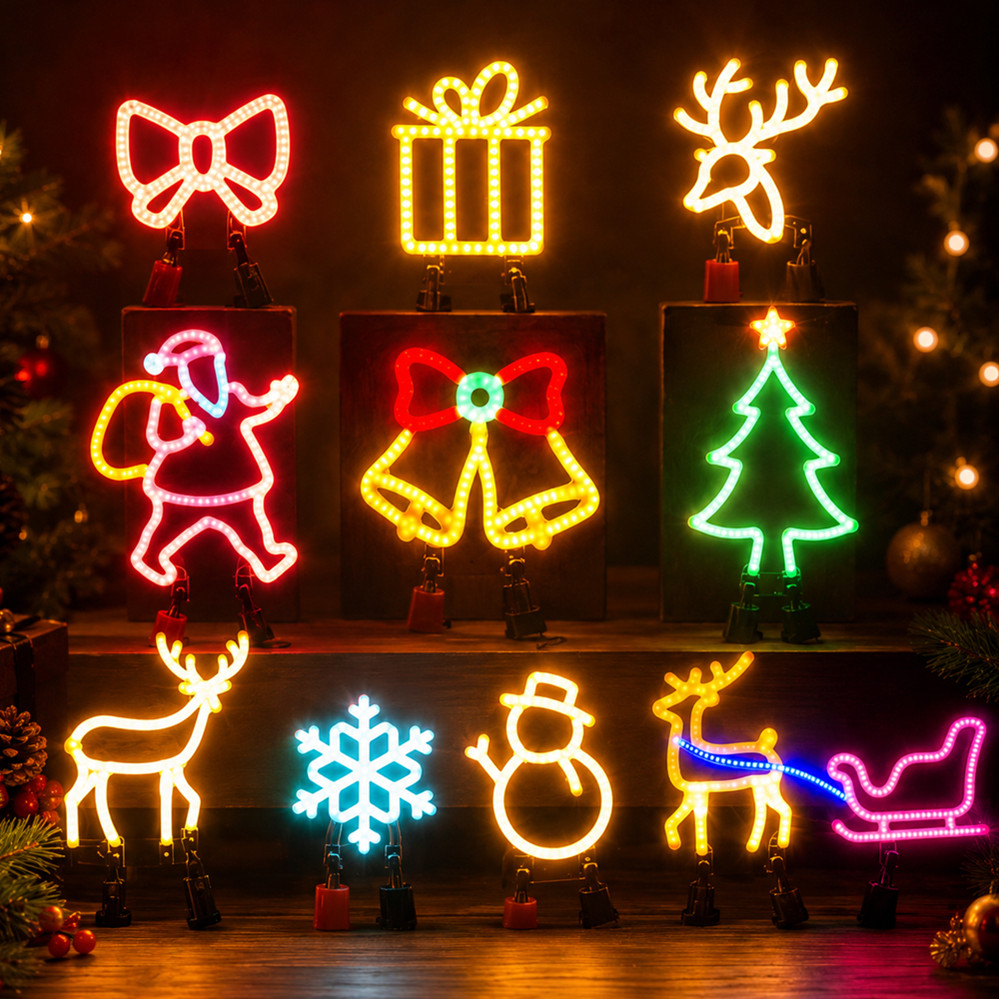 クリスマスデコレーション LEDネオンサインライト 鹿の頭  - Lighting Christmas Decor のレビューと価格