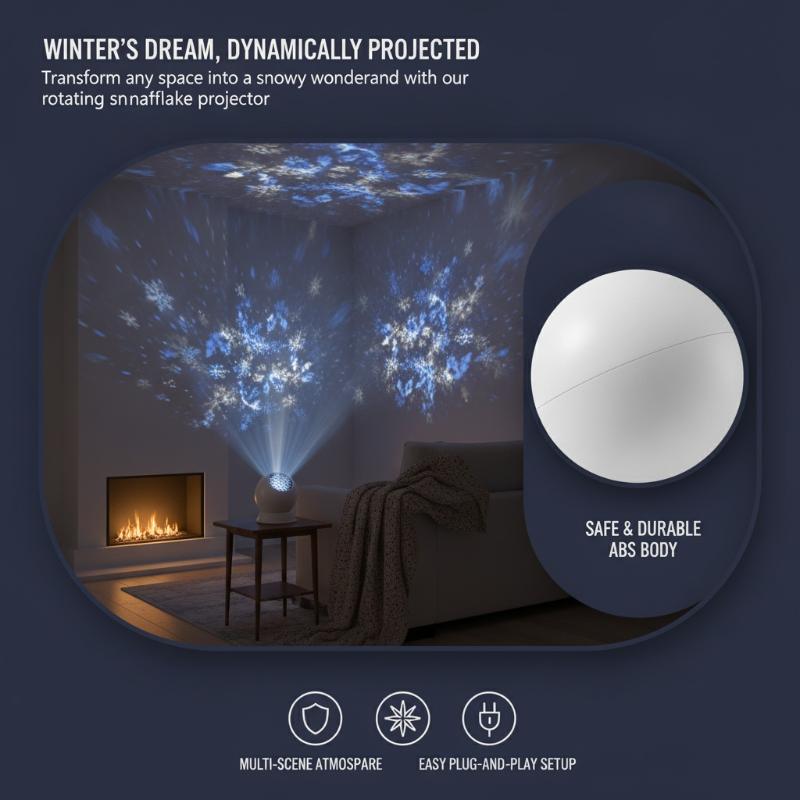 クリスマスLEDスノーフレークプロジェクターライト、間接照明 - Lighting Christmas Decor のレビューと価格