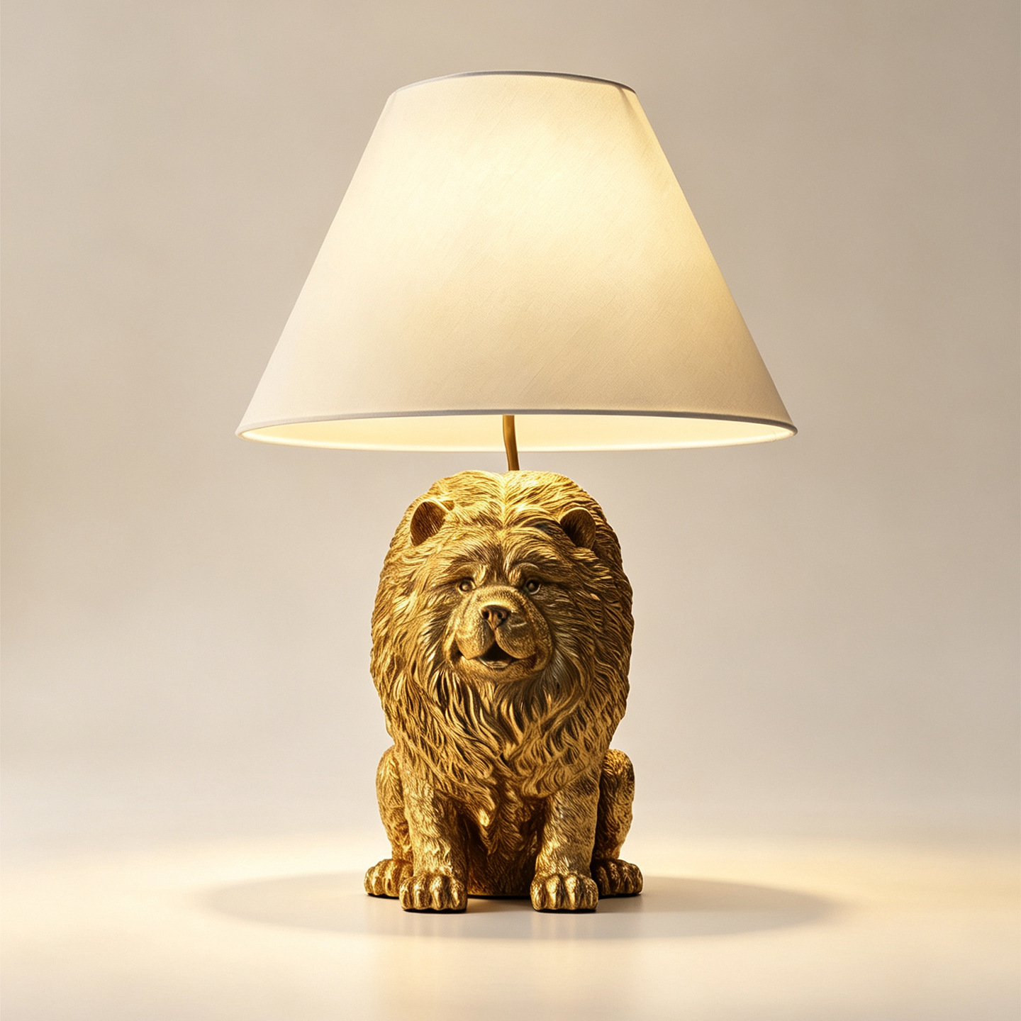 クリエイティブなチャウチャウの動物モチーフのレジン製デスクラ - Decor Lighting Lamps のレビューと価格
