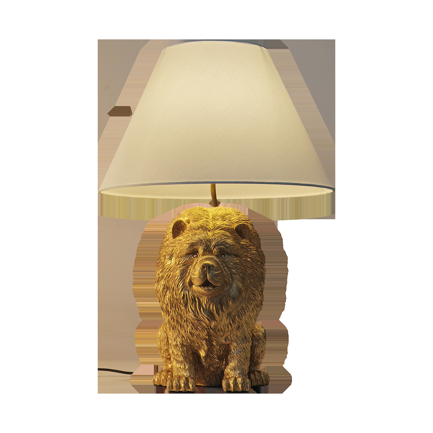 クリエイティブなチャウチャウの動物モチーフのレジン製デスクラ - Decor Lighting Lamps のレビューと価格