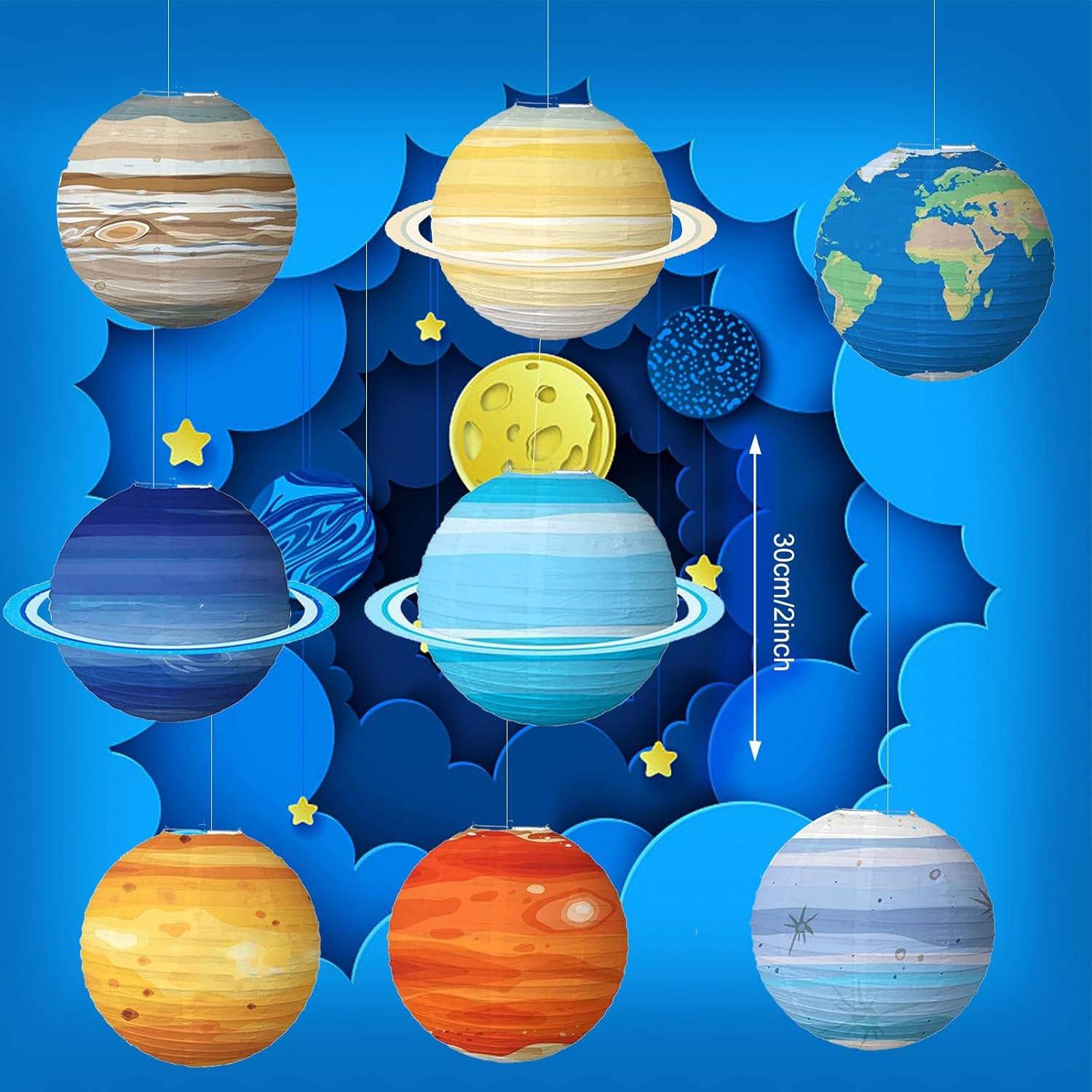 太陽系の8つの惑星,紙のボール,ランタン,銀河,誕生日パーテ - Lantern Paper Solar のレビューと価格
