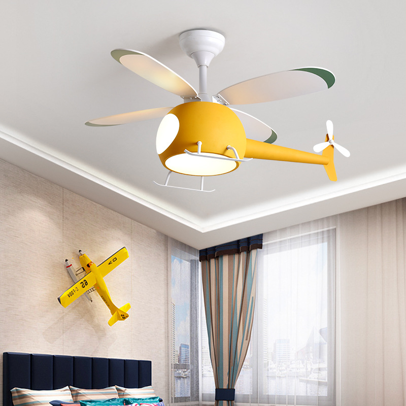 現代のクリエイティブ漫画飛行機ファンライトシンプルな装飾 L - Led Lighting Decor のレビューと価格