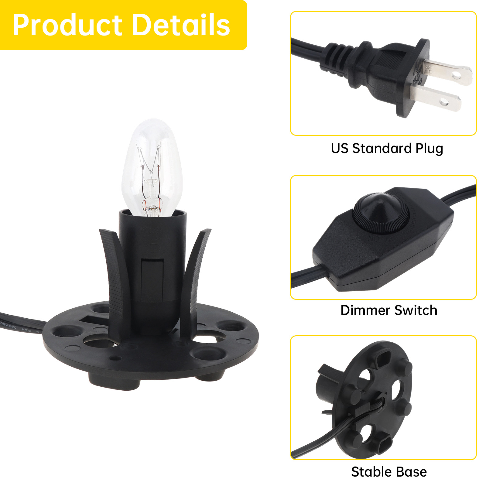 ヒマラヤ岩塩ランプ用コード（調光スイッチ付き、電球付き）SP - Himalayan Salt Lamp のレビューと価格