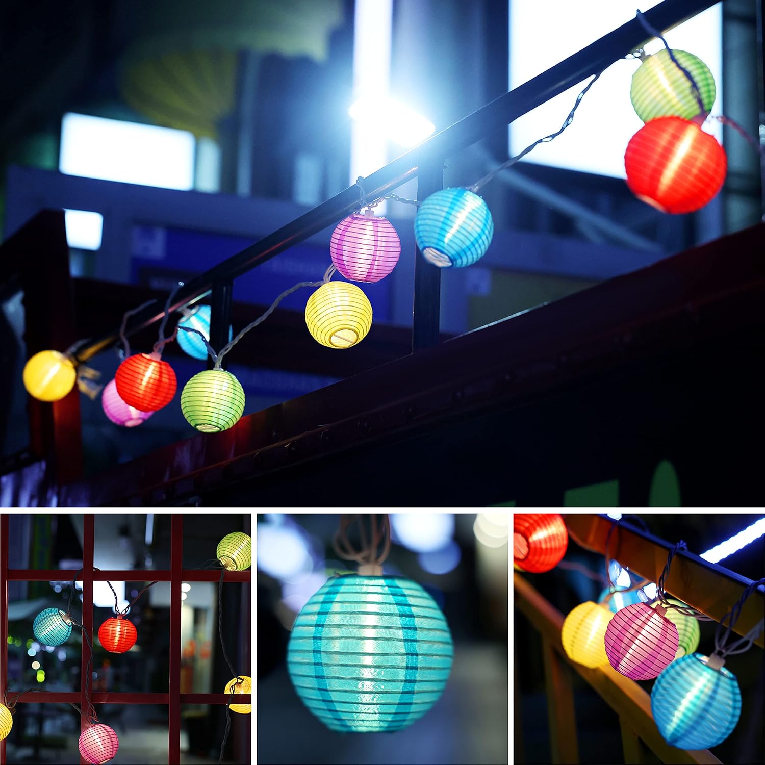 ソーラーランタンストリングライト屋外提灯フェアリーライト防水 - Lantern Paper Solar のレビューと価格
