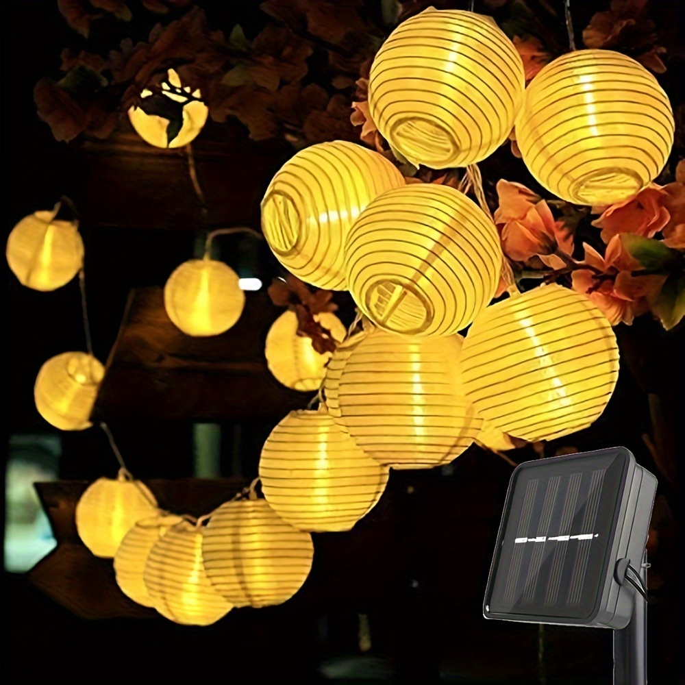 ソーラーランタンストリングライト屋外提灯フェアリーライト防水 - Lantern Paper Solar のレビューと価格